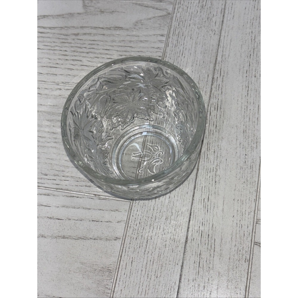 Princess House Fantasia Crystal Sugar Bowl W/O The Lid Poinsettia Floral Design. - Picture 6 of 8